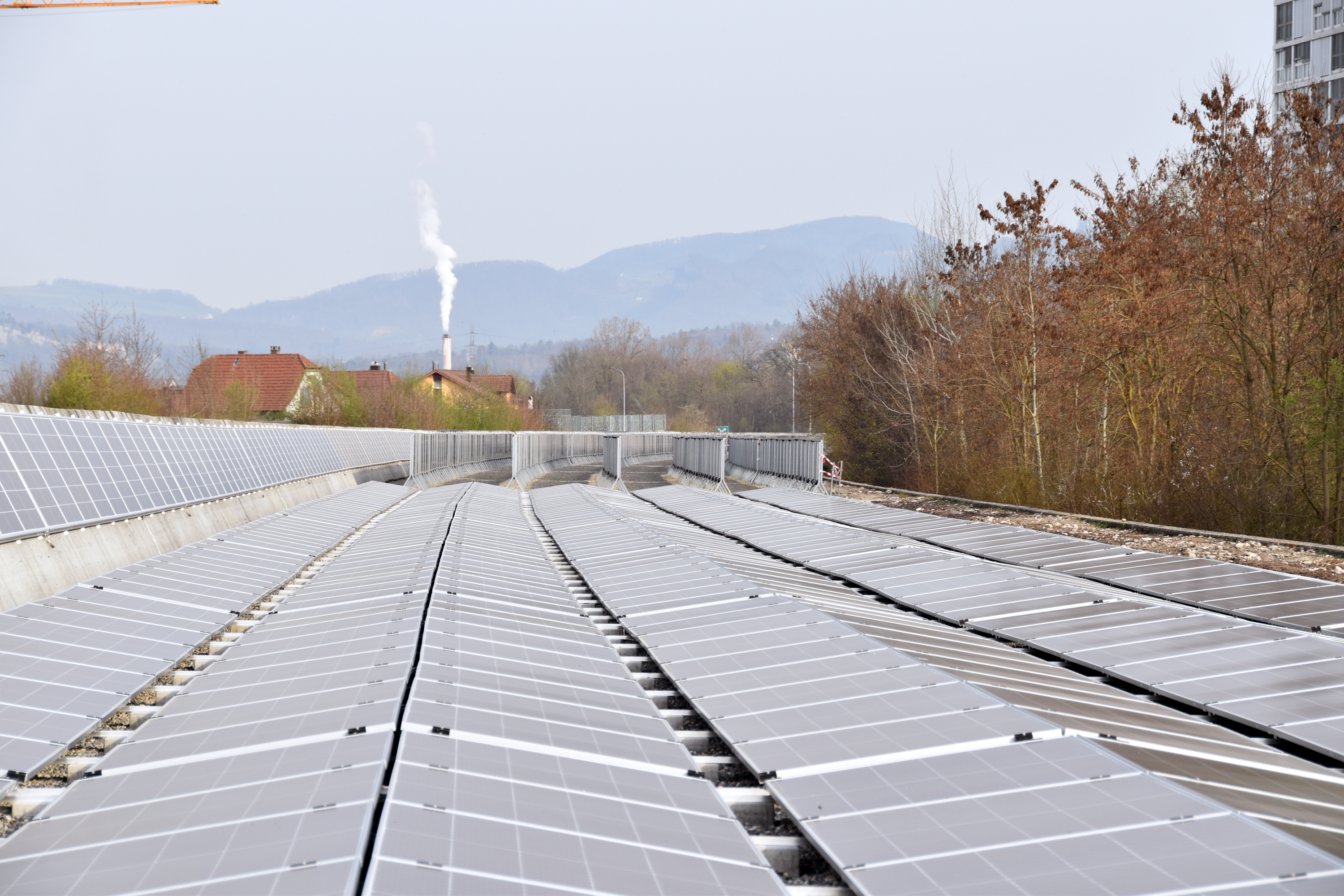 PV-Anlage auf der A2 Zofingen